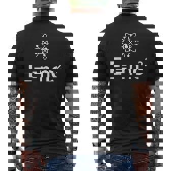 Fun EMc^2方程式 物理学 相対性 アトムロゴ EMc2 メンズTシャツ バックプリント - Kawaiitshirt